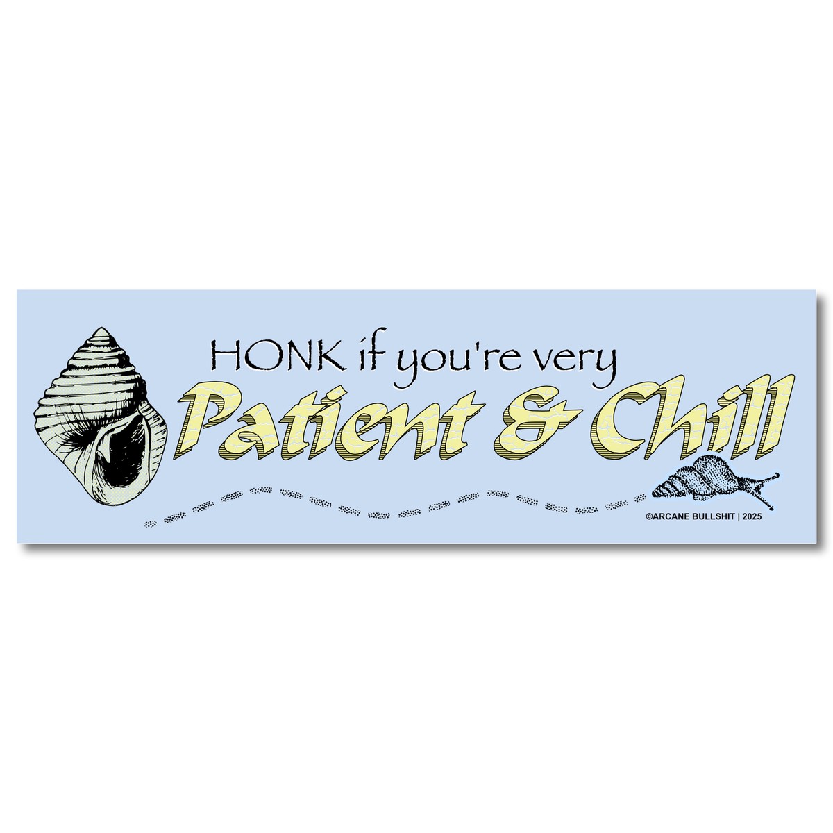 Patient and Chill" Bumper Sticker