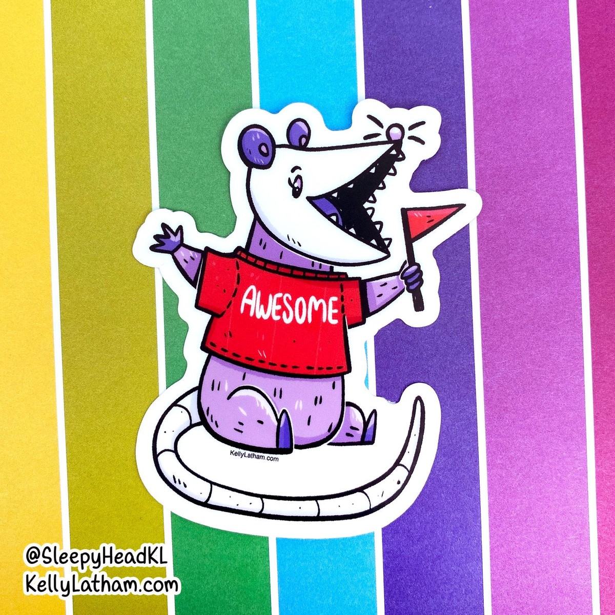 Awesome Opossum Sticker