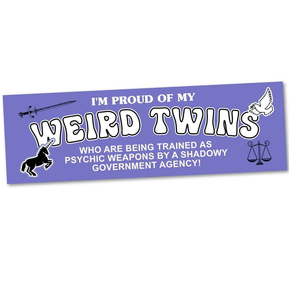 "Weird Twins" bumper sticker